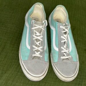 Custom Vans - worn, in good condition. Teal is canvas, gray is suade